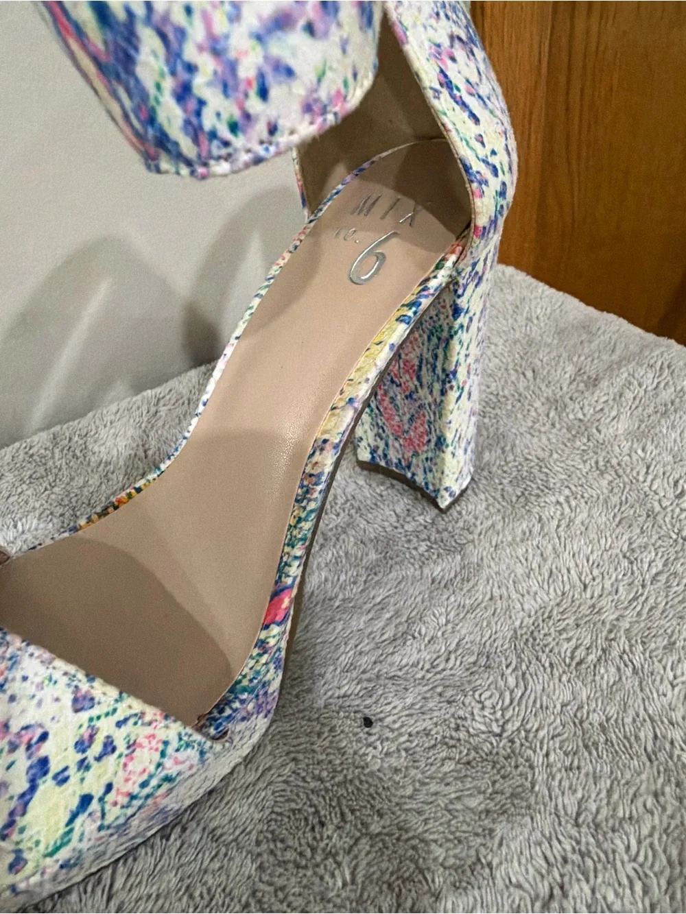 Mix No. 6 Multicolor Snake-Print Ankle-Strap Platform Sandals